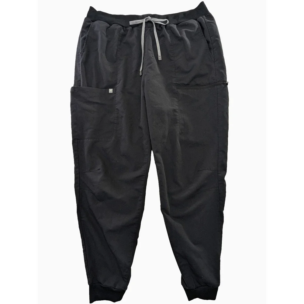 Fabletics High Rise On Call Scrub Jogger Womens XXL 1X Black Medical Healthcare